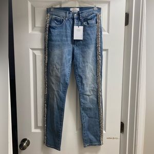 Pistola jeans with rhinestones down both legs, brand new with tags, size 26